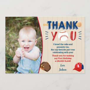 Baseball Birthday Dank je kaarten