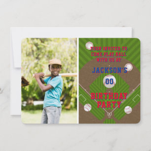 Baseball Birthday-foto Kaart