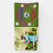 Baseball Birthday-foto Spandoek (Verticaal)