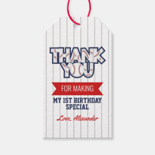 Baseball Birthday Gift Label Cadeaulabel