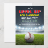 Baseball Birthday Invitation (Devant / Derrière)