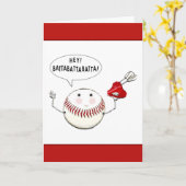 Baseball Birthday Kaart (Gele Bloem)