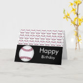 Baseball Birthday-kaart Kaart (Gele Bloem)