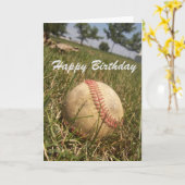 Baseball Birthday-kaart Kaart (Gele Bloem)