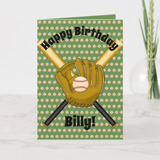 Baseball Birthday-kaart Kaart (Voorkant)