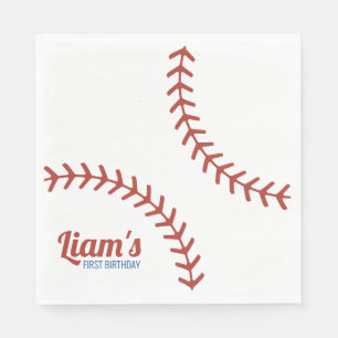 Baseball Birthday Napkins Servet