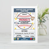 Baseball Birthday Party Invitation (Debout devant)
