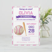 Baseball Birthday Party Kaart (Staand voorkant)