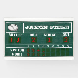 Baseball Birthday Scoreboard PARTY Spandoek