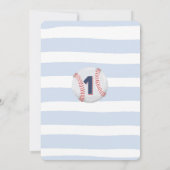 Baseball Birthday Uitnodiging Baseball 1e verjaard (Achterkant)