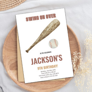 Baseball Birthday-uitnodigingen Kaart