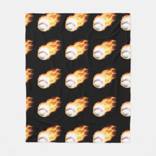 Baseball Black Fleece Deken