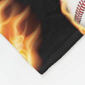 Baseball Black Fleece Deken (Hoek)