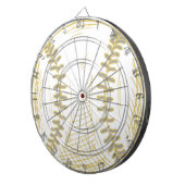 Baseball blanc avec Cible de flechettes Red Stitch (Devant droit)