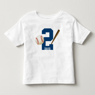 Baseball Boy All Star Custom Naam 2e Verjaardag Kinder Shirts