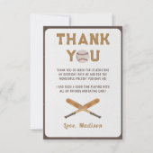 Baseball Boy Birthday Bedankkaart (Voorkant)