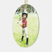 Baseball Boy Keramisch Ornament (Links)