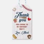  Baseball Boy Verjaardag Bedankt Cadeaulabel (Voorkant)