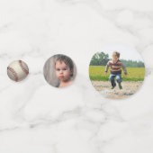  Baseball Boys 1e verjaardag Foto Confetti (Achterkanten)