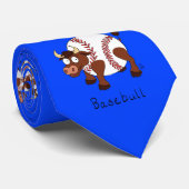 Baseball Bull Sports Cute Kinder Stropdas (Opgerold)