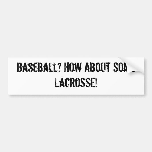 Baseball? Bumpersticker (Voorkant)