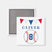 Baseball Bunting Flags Kinderen van zaterdag Magneet (Voorkant / Achterkant)