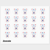 Baseball Bunting Flags Kinderen van zaterdag Ronde Sticker (Vel)