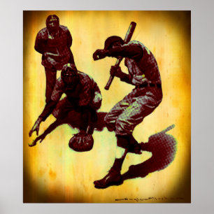 Baseball Canvas afdrukken Poster