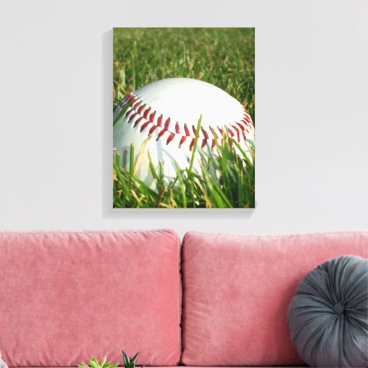 Baseball canvas print (Insitu (Woonkamer))