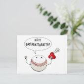 Baseball Cartoon Briefkaart (Staand voorkant)