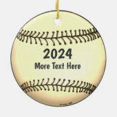 Baseball Catcher aangepast Jaar ornament (Achterkant)