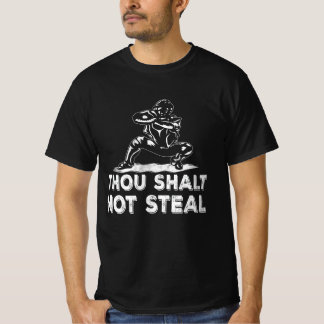 Baseball Catcher Gou Shalt niet Steal Religous Bi T-shirt