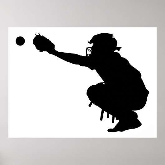 Baseball Catcher Poster (Voorkant)