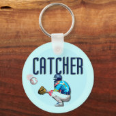 Baseball Catcher T-shirts en cadeautjes Sleutelhanger (Voorkant)