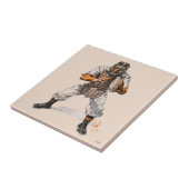 Baseball Catcher Tegeltje (Zijkant)