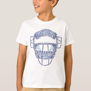 Baseball Catchers Maskertypografie T-shirt
