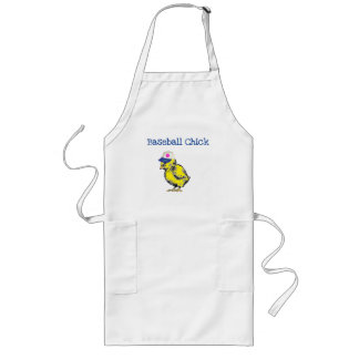 Baseball Chick Design Apron Lang Schort