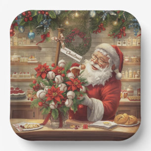 Baseball Christmas Bakery met Kerstman Papieren Bordje