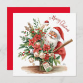 Baseball Christmas  Feestdagenkaart (Voorkant / Achterkant)