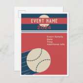 Baseball Classic Uitnodiging Briefkaart (Voorkant / Achterkant)