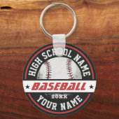 Baseball Club van de middelbare school Persoonlijk Sleutelhanger (Voorkant)