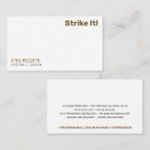 Baseball Coach | Baseball Field Visitekaartje (Voorkant / Achterkant)