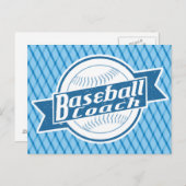 Baseball Coach Briefkaart (Voorkant / Achterkant)