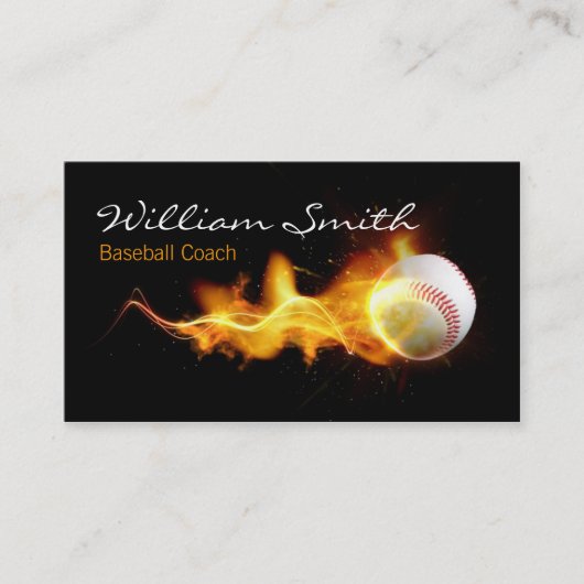 Baseball Coach Business Card Visitekaartje (Voorkant)