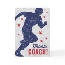 Baseball coach Dank je kaart met loopjongen