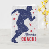 Baseball coach Dank je kaart met loopjongen (Gele Bloem)