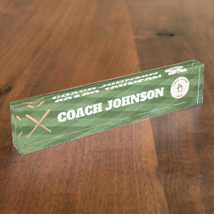 Baseball Coach Desk Naam bord Naambordje