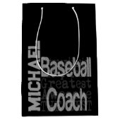 Baseball Coach Extraordinaire CUSTOM Medium Cadeauzakje (Voorkant)
