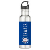 Baseball coach gift personalized waterfles  (Voorkant)
