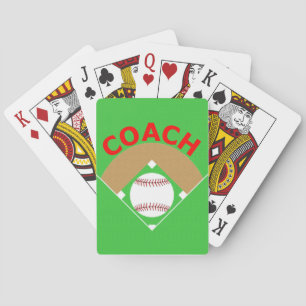 Baseball Coach Gift-speelkaarten Deksel Speelkaarten